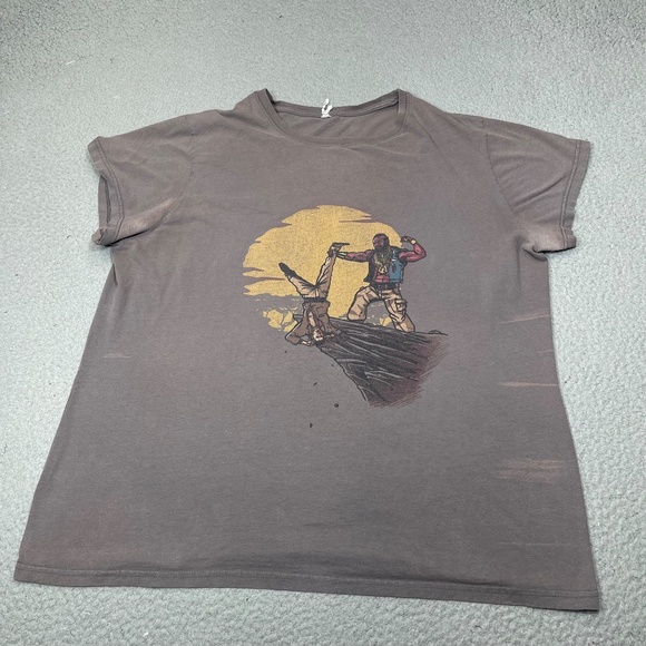 Mr T Shirt Mens Extra Large Brown Fool King Lion King 80s TV Show Distressed - Picture 2 of 16